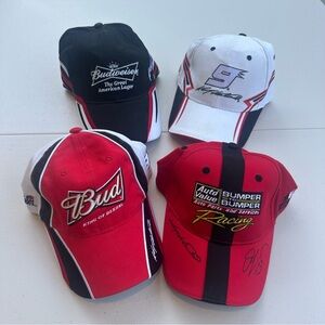 Budweiser and Racing Caps Set